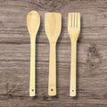 3 Bamboo Wooden Spoon Set -Size 14 Inch
