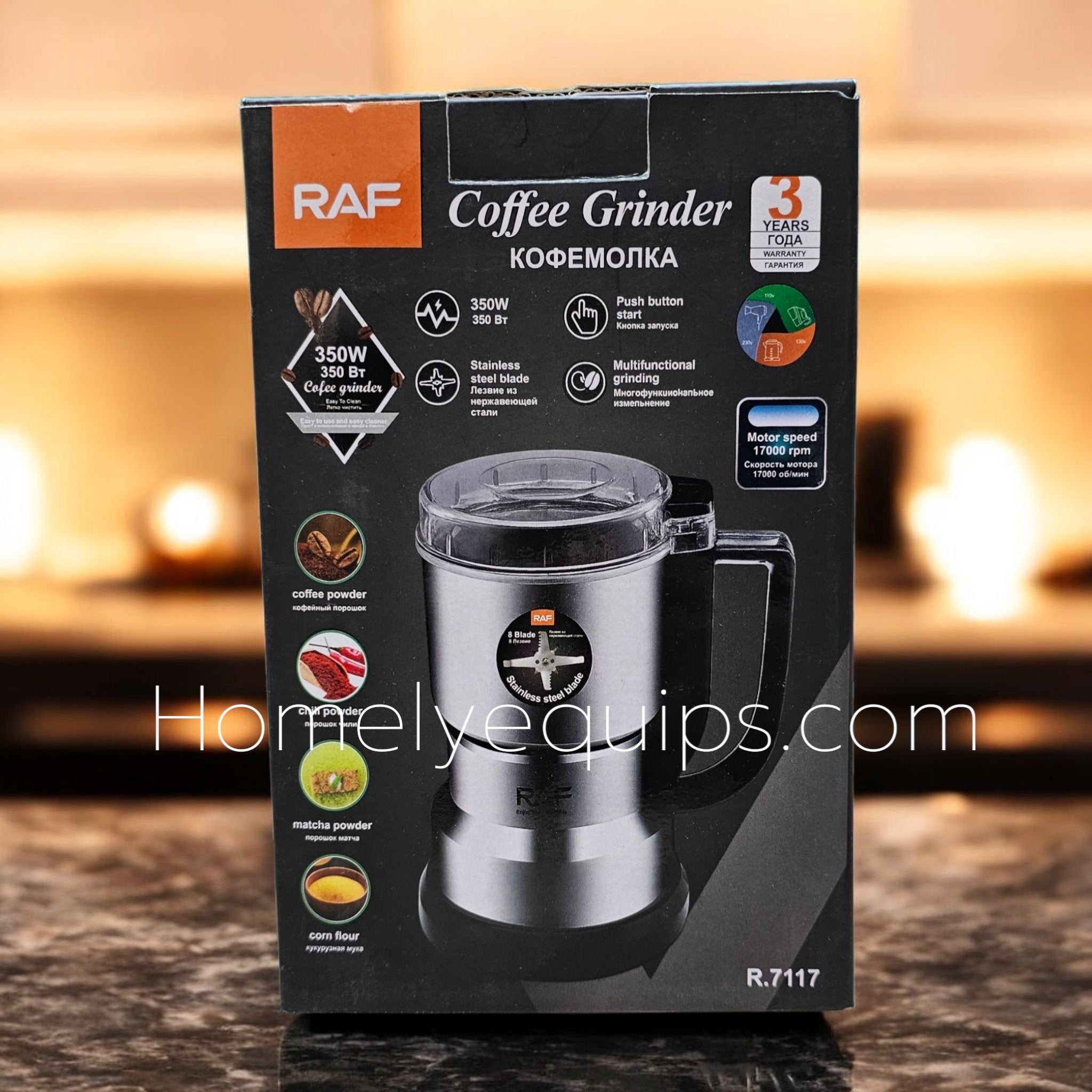 RAF Imported Stainless Steel Spice Grinder | 300 ML (Russian Brand 🇷🇺)
