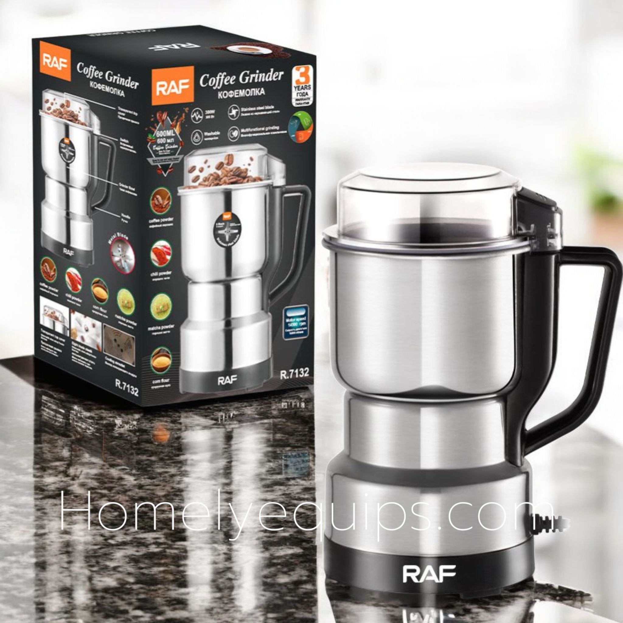 RAF Imported Stainless Steel Spice Grinder | 300 ML (Russian Brand 🇷🇺)