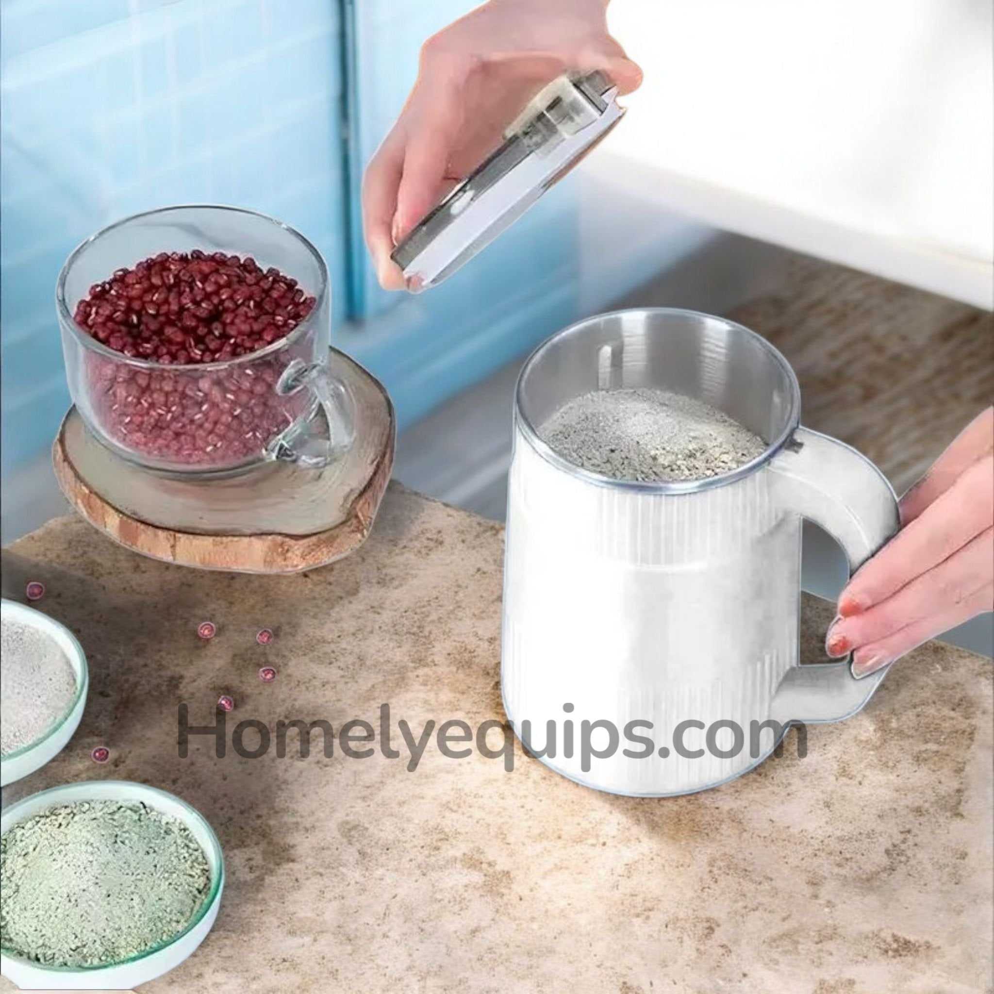 RAF Original Imported Masala Grinder | Double Body | 500g Capacity | 8 Stainless Steel Blades