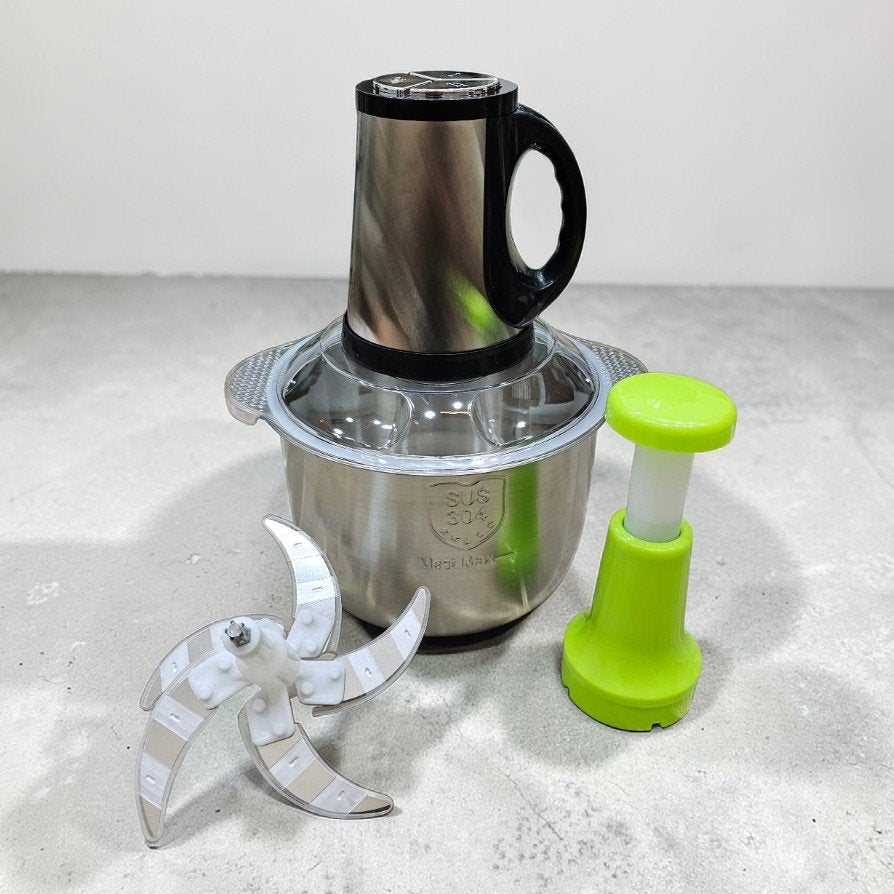 Imported 5 Liter - 2 in 1 Electric & Manual | 5 Blades Chopper 1000 Watt