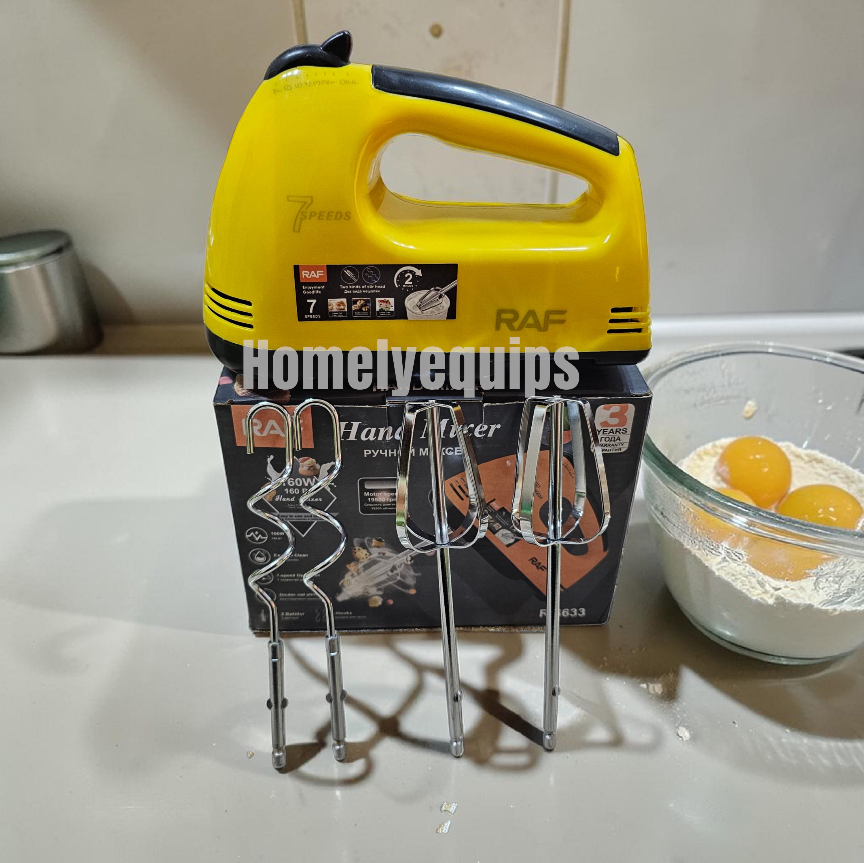 RAF Hand Mixer | 7 Speed | 160Watt  | Multi Color | 3 years Warranty
