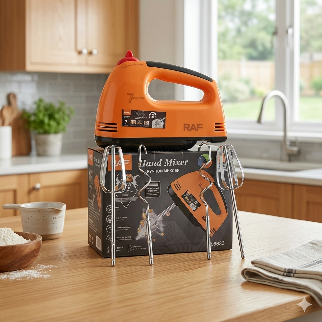 RAF Hand Mixer | 7 Speed | 160Watt  | Multi Color | 3 years Warranty