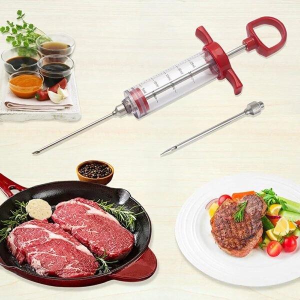 Meat Marinade Injector Turkey Chicken Flavour Sauce Cooking Syringe