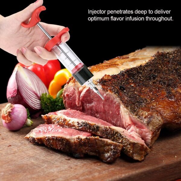 Meat Marinade Injector Turkey Chicken Flavour Sauce Cooking Syringe