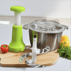 Stainless Steel push Chopper with 4 Blades & Sealed Cover