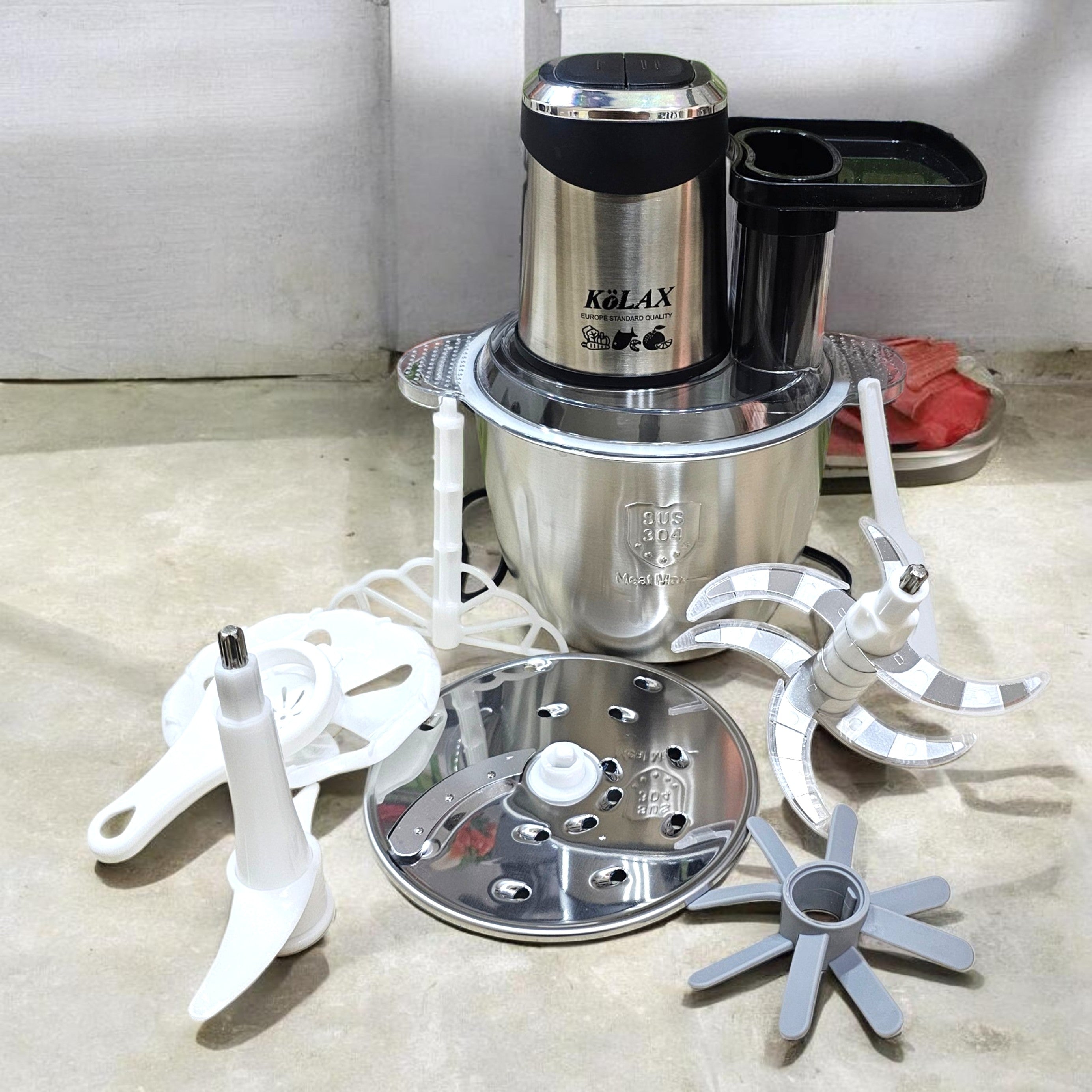 KÖLAX 8 in 1 3L (Made in Germany 🇩🇪) Food Processing Machine | Free 8 Attachments | 2 Years Warranty