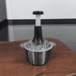 Stainless Steel push Chopper with 4 Blades & Sealed Cover