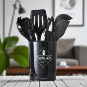 12 Pcs Silicone Cooking Spoon-Heat Resistant Non-Toxic BPA Free Spatula Set