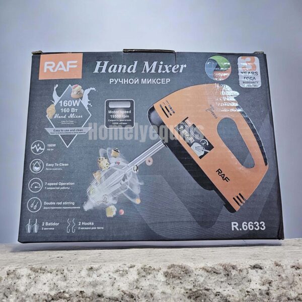 RAF Hand Mixer | 7 Speed | 160Watt  | Multi Color | 3 years Warranty