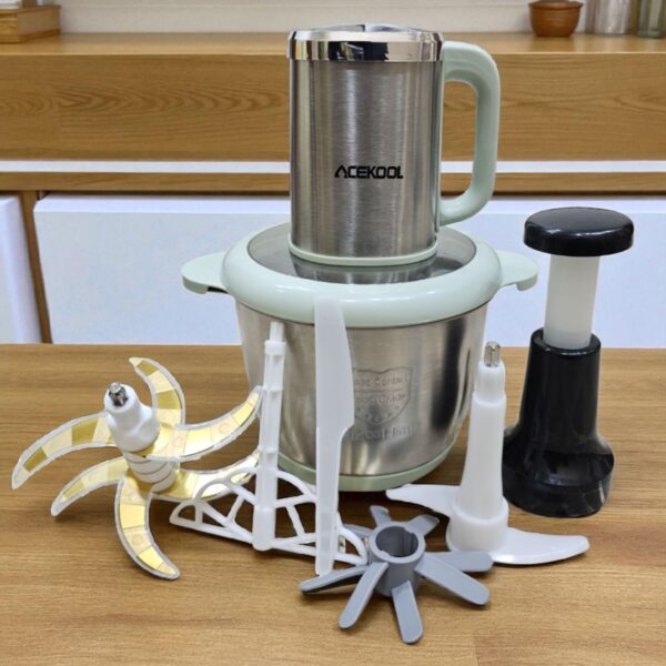 ACEKOOL 5 in 1- Imported 6 Titanium Blades Chopper 800 Watt 3 Liter (German Brand 🇩🇪)