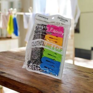 Clothes Hanging Clips 12 pcs With Rope