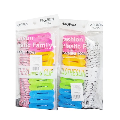 Clothes Hanging Clips 12 pcs With Rope