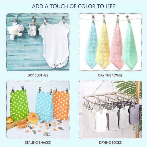 Cloth Hanging Clips StainLess Steel 20 pcs