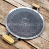 Italy Imported Double Sided Laser Cut Tawa 38 CM with wooden handle (316L)