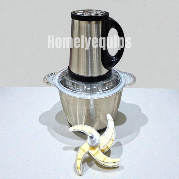 Imported 6 Titanium Golden Blades Food Chopper 800 Watt | 3 Liter Bowl | UK 3 Pin Plug